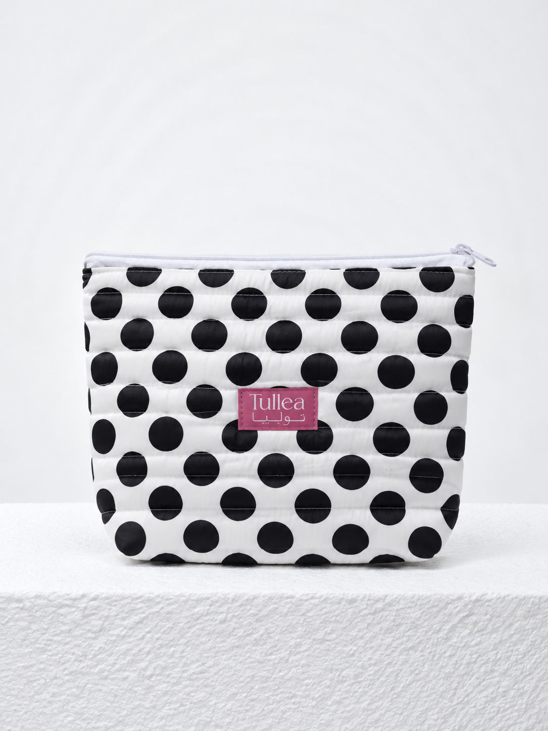 Dottie White Large Pouch